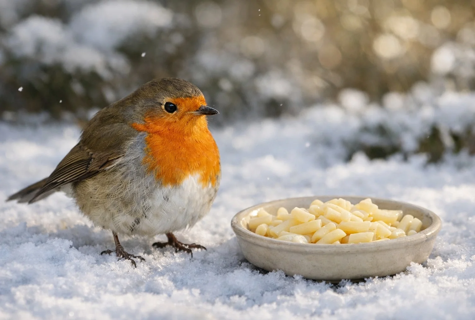 Schützen Sie die Rotkehlchen im Garten: Diese Küchenzutat für weniger als 50 Cent ist im Winter unverzichtbar